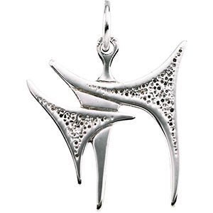 Chai Sterling Silver Pendant (Made in Holy Land)