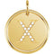 Diamond Initial " X" Pendant, 14k Yellow Gold (.06 Ctw, Color G-H, Clarity I1)