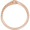 Interlocking Beaded Ring, 14k Rose Gold