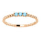 Aquamarine Beaded Ring, 14k Rose Gold, Size 7