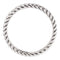 Rhodium-Plated 14k White Gold 3.75mm Comfort-Fit Rope Pattern Band