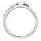 Platinum White Sapphire and Diamond Bypass Ring (.125 Ctw, G-H Color, S12-S13 Clarity)