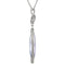 12.4 Ct Rose de France Quartz and 3/8 Ct Diamond Sterling Silver Necklace, 18"