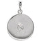 Round Diamond Disc Pendant, Rhodium-Plated 14k White Gold (0.10 Ct, Color G-H, I1 Clarity)