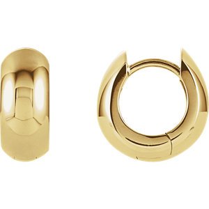 Hinged Hoop Earrings, 14k Yellow Gold