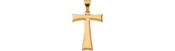 Tau Cross 14k Yellow Gold Pendant