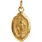 14k Yellow Gold Badge-Shaped Miraculous Medal (13x8 MM)