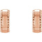 Bead Trim Earrings, 14k Rose Gold