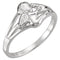 Angel and Dove Rhodium Plate Sterling Silver Ring