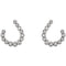 Platinum Diamond Crescent J-Hoop Earrings (.25 Ctw, GH Color, SI2-SI3 Clarity)