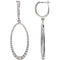 Diamond Oval Silhouette Earrings, 14k White Gold (1 1/4 Ctw, Color H-I, Clarity I1)