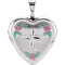 Infinity Cross and Roses Sterling Silver Heart Locket Pendant (15.75X15.75 MM)