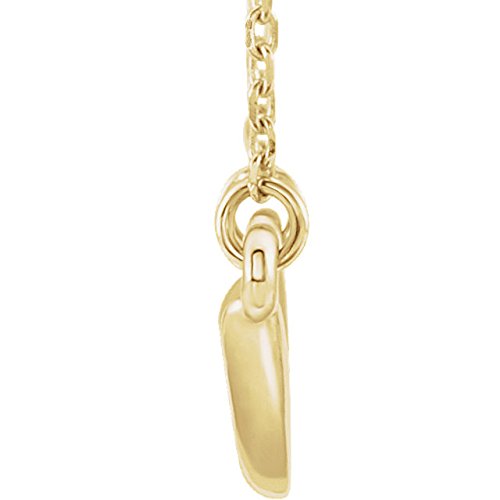 Mirror-Polished Horn Necklace, 14k Yellow Gold, 18"
