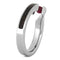 Ruby, Dinosaur Bone 3.5mm Comfort-Fit Titanium Bypass Engagement Ring