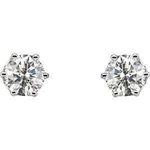 1 Ct 14k White Gold Diamond Stud Earrings (1.00 Cttw, GH Color, I1 Clarity)