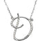 Diamond Initial Letter 'D' Rhodium-Plated 14k White Gold Pendant Necklace, 17" (GH, I1, 1/8 Ctw)