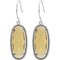 Two-Sided 24.8 Ctw Checkerboard Honey Quartz Sterling Silver Earrings