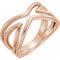 Criss Cross Ring, 14k Rose Gold