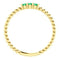 Emerald Beaded Ring, 14k Yellow Gold, Size 6.75