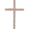 Diamond Latin Cross Pendant, 14k Rose Gold (.33 Ctw, H+ Color, I1 Clarity)