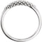 Cluster Beaded Comfort-Fit Ring, Rhodium-Plated 14k White Gold