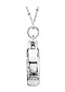 Jesus Fish Ash Holder Pendant Necklace, Rhodium Plate Sterling Silver, 18"