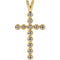 Diamond Cross 14k Yellow Gold Pendant