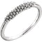 Cluster Beaded Comfort-Fit Ring, Rhodium-Plated 14k White Gold