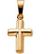 Childrens 14k Yellow Gold Cross Necklace, 16"