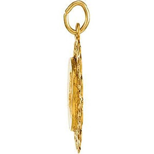 14k Yellow Gold St. Francis of Assisi Medal (18.5 MM)