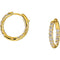 Diamond Inside-Outside Hoop Earrings, 18k Yellow Gold (1 Ctw, Color G-H, Clarity SI1)