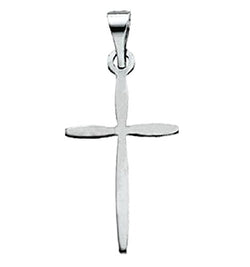 Boys and Girls Platinum Cross Pendant