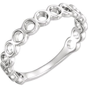 Platinum Circle Stackable Ring