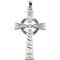 Fancy Celtic Cross 14k White Gold Pendant