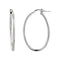 Oval Tube Hoop Earrings, Sterling Silver 18x24mm