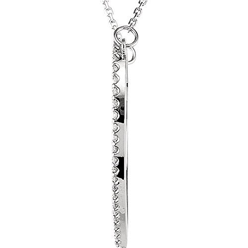 Diamond Heart .25 Cttw 14k White Gold Necklace, 16" (1/4 Cttw. GH Color, I1 Clarity)