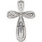 Diamond Micro Pavé Cross 14k White Gold Pendant (GH Color, I1 Clarity, 5/8 Cttw)