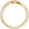 Diamond Bypass Ring, 14k Yellow Gold, Size 7 (.125 Ctw, G-H Color, I1 Clarity)