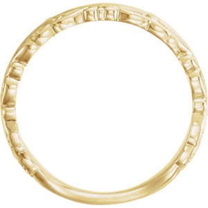 Scrollwork Stackable Ring, 14k Yellow Gold, Size 9