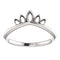 Petite Marquise-Shaped Crown Ring, Rhodium-Plated 14k White Gold, Size 5.25