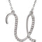 Diamond Initial 'U' Sterling Silver Pendant Necklace, 16.00" (.125 Cttw, GH Color, I1 Clarity)