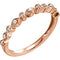 Diamond Stackable 1.7mm Band, 14k Rose Gold, Size 6.5