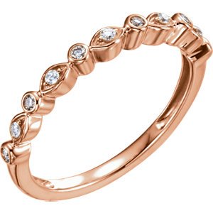 Diamond Stackable 1.7mm Band, 14k Rose Gold (1/8 Cttw, H+ Color, SI Clarity)