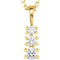 3-Stone Diamond 14k Yellow Gold Pendant Necklace, 18" (.16 Ctw, GH, I1)