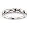 Stackable Beaded Heart Comfort-Fit Ring, Rhodium-Plated 14k White Gold