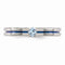 Radiance Collection Gray and Blue Titanium Sky Blue Topaz Princess 4mm Band