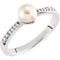 White Freshwater Cultured Pearl and Diamond Ring, Rhodium-Plated 14k White Gold (5.5-6mm) (.07Ctw, G-H Color, I1 Clarity) Size 7