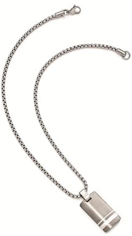 Edward Mirell Titanium and Sterling Silver Pendant Necklace, 20"