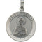 Rhodium Plated 14k White Gold St. Nicholas Medal (18.25MM)