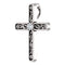 Diamond Solitaire Cross Rhodium-Plated 14k White Gold Pendant (.03 Ct, G-H Color, I1 Clarity)